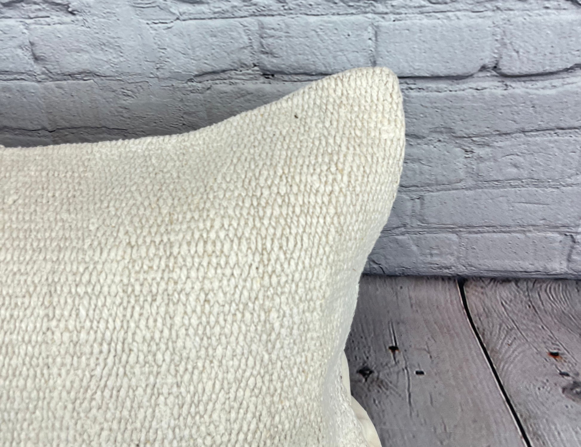 16 x 24 Hemp Pillow Turkish Cushion Natural White Pillow Cushion Cover #6088