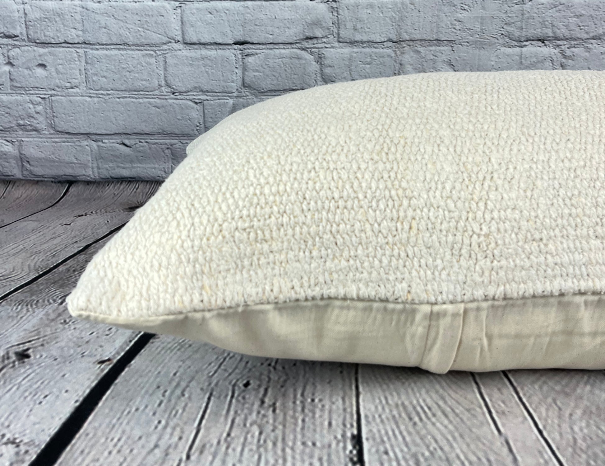 16 x 24 Hemp Pillow Turkish Cushion Natural White Pillow Cushion Cover #6088