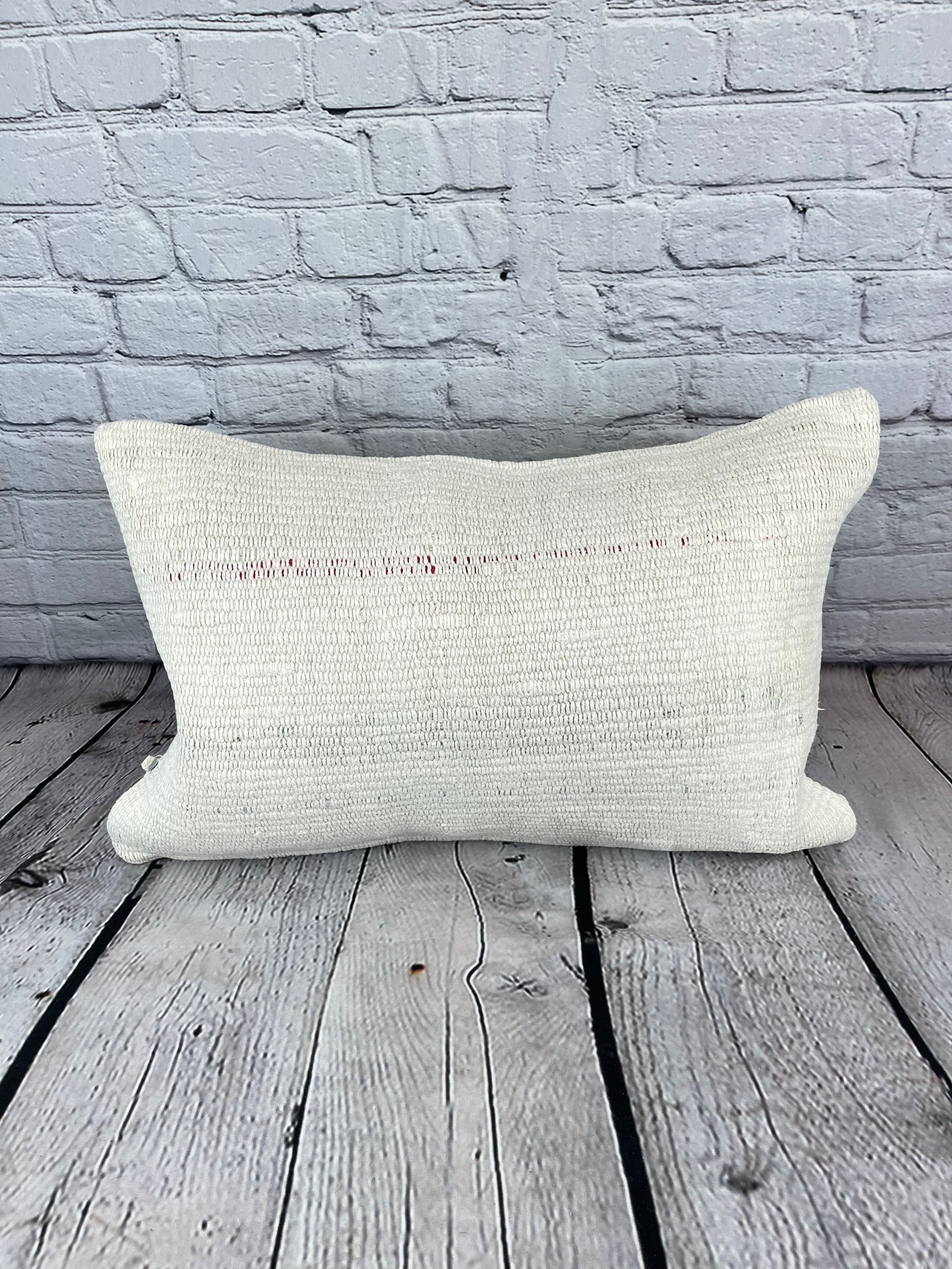 16 x 24 Hemp Pillow Turkish Cushion Natural White Pillow Cushion Cover #6086