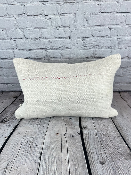 16 x 24 Hemp Pillow Turkish Cushion Natural White Pillow Cushion Cover #6086