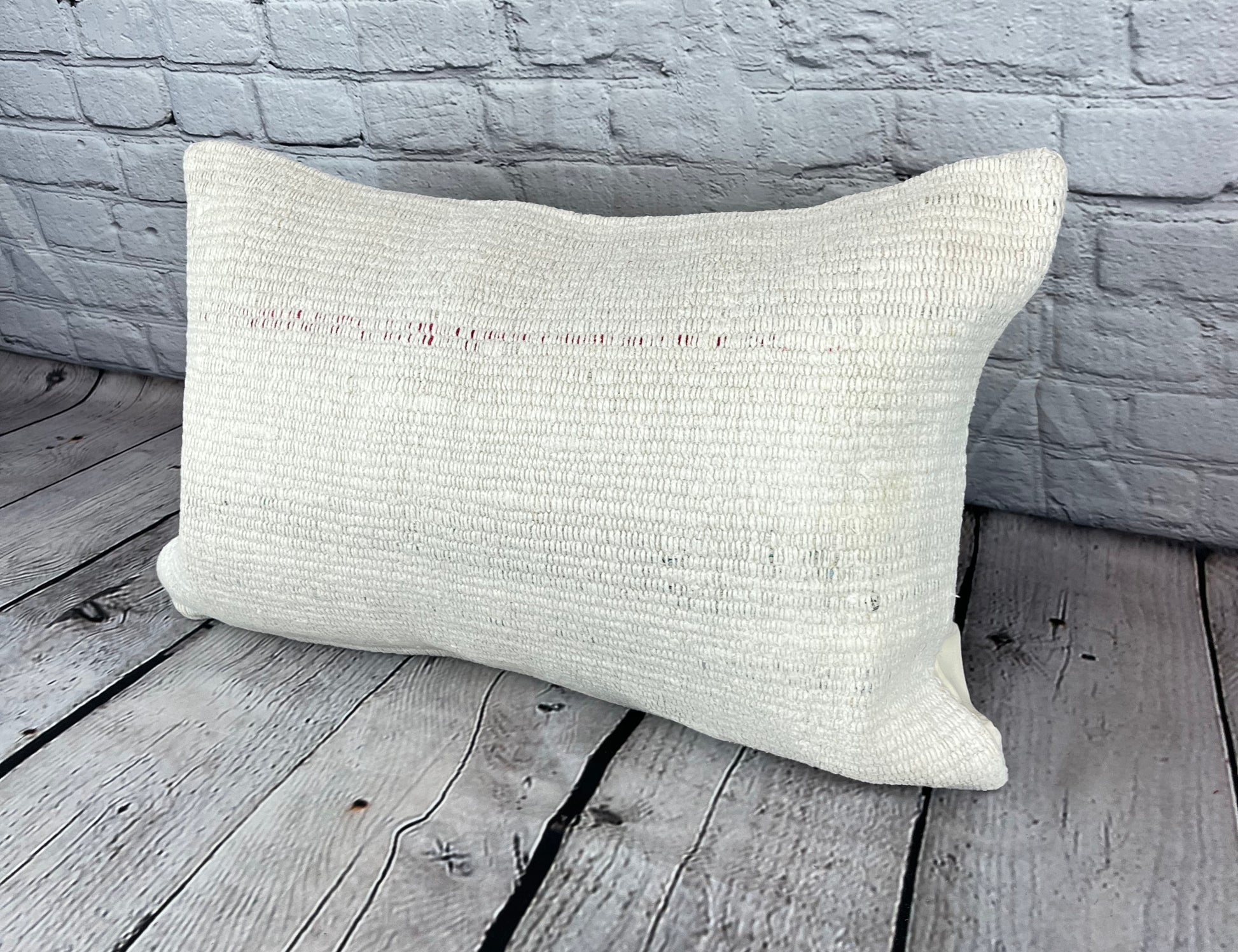 16 x 24 Hemp Pillow Turkish Cushion Natural White Pillow Cushion Cover #6086