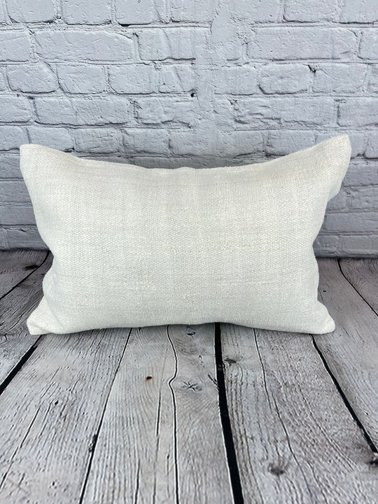 16 x 24 Hemp Pillow Turkish Cushion Natural White Pillow Cushion Cover #6075