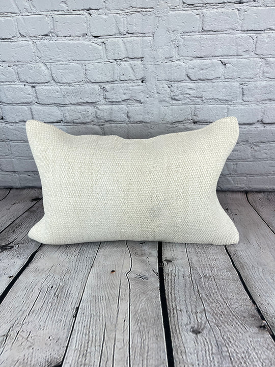 16 x 24 Hemp Pillow Turkish Cushion Natural White Pillow Cushion Cover #6073