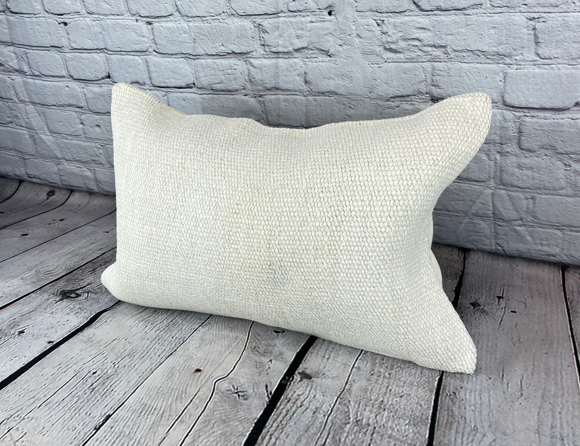 16 x 24 Hemp Pillow Turkish Cushion Natural White Pillow Cushion Cover #6073