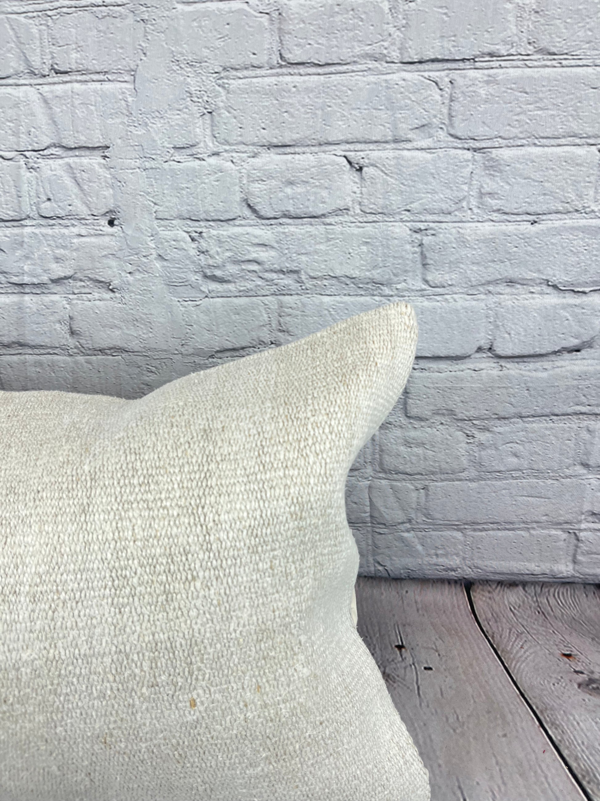 16 x 24 Hemp Pillow Turkish Cushion Natural White Pillow Cushion Cover #6068