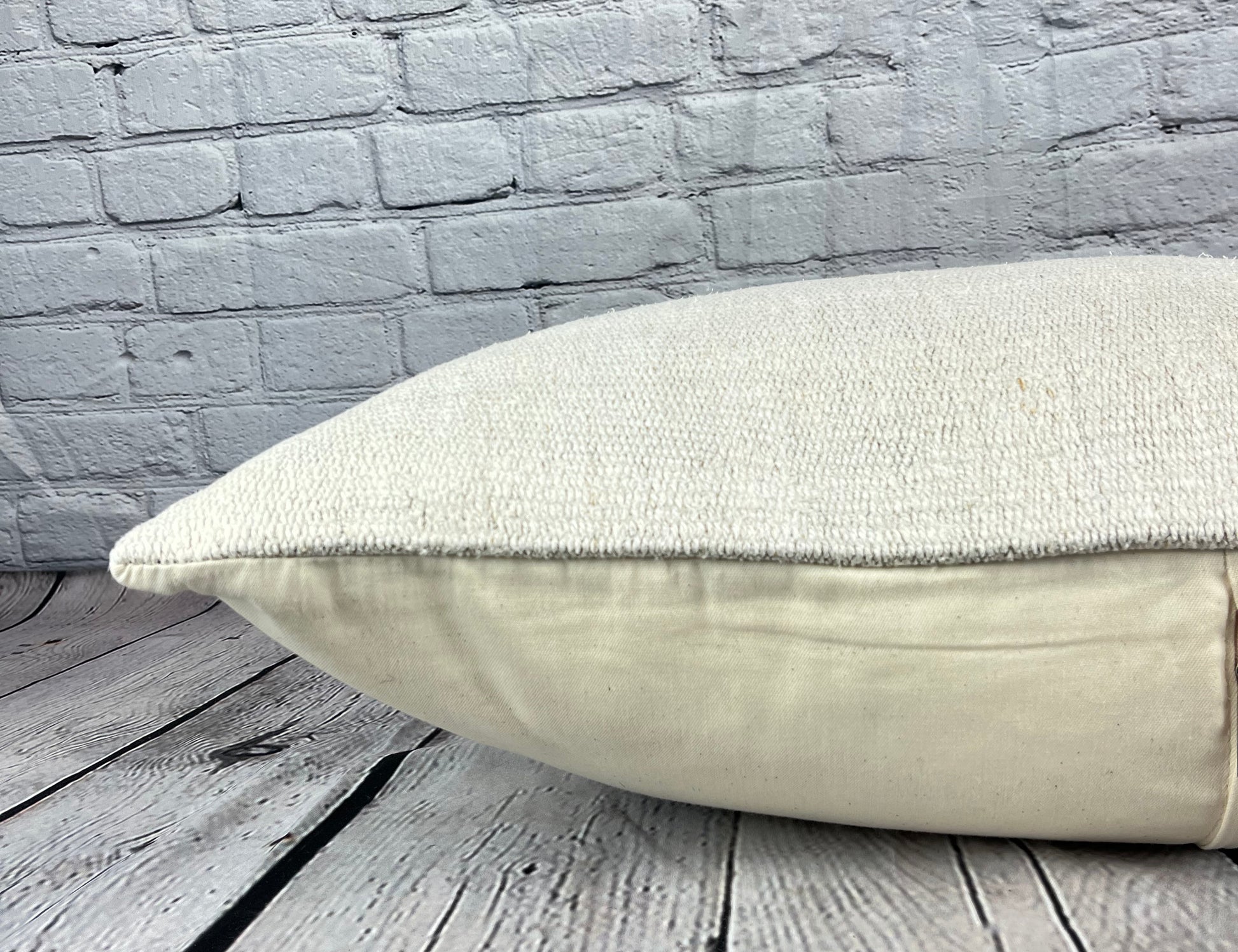 16 x 24 Hemp Pillow Turkish Cushion Natural White Pillow Cushion Cover #6068