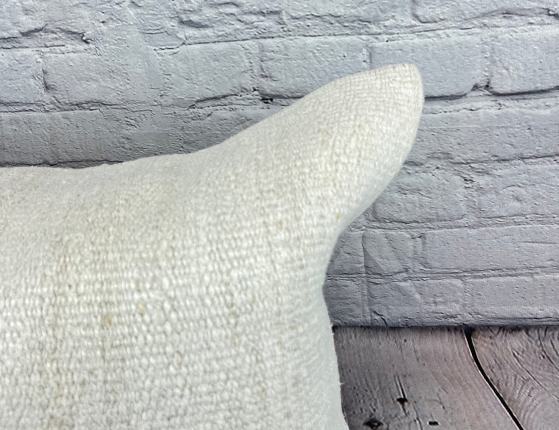 16 x 24 Hemp Pillow Turkish Cushion Natural White Pillow Cushion Cover #6067