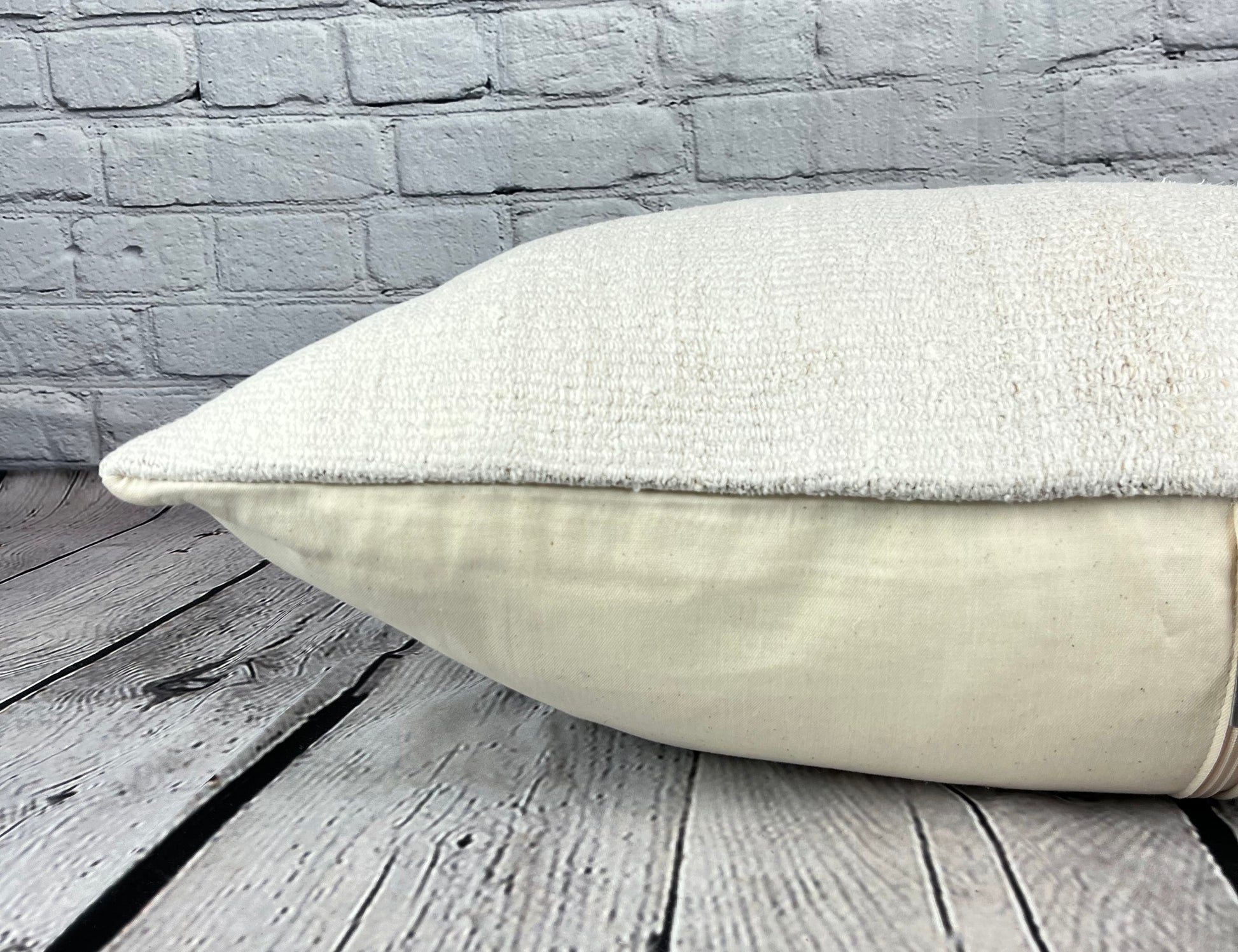 16 x 24 Hemp Pillow Turkish Cushion Natural White Pillow Cushion Cover #6067