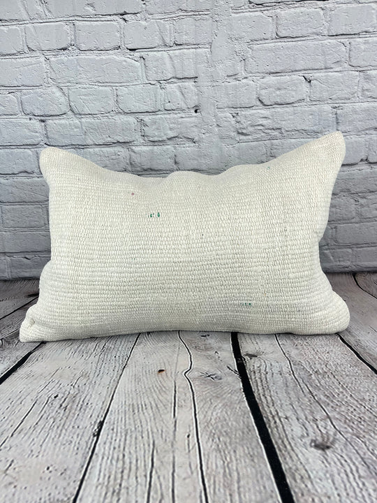 16 x 24 Hemp Pillow Turkish Cushion Natural White Pillow Cushion Cover #6097