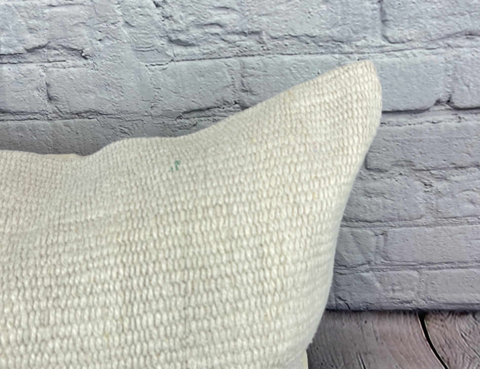 16 x 24 Hemp Pillow Turkish Cushion Natural White Pillow Cushion Cover #6097