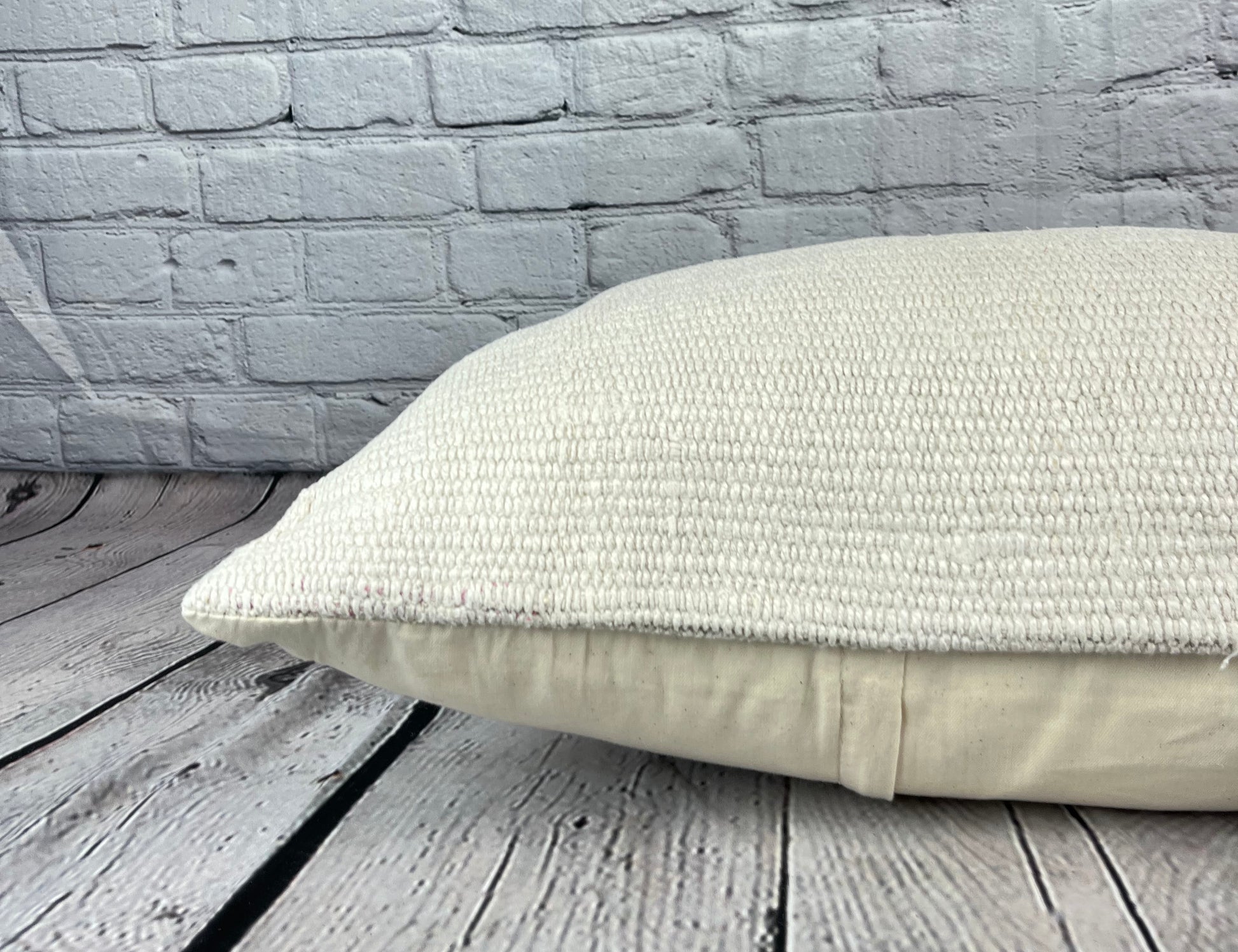 16 x 24 Hemp Pillow Turkish Cushion Natural White Pillow Cushion Cover #6097