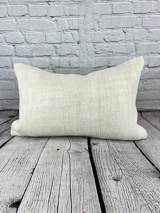 16 x 24 Hemp Pillow Turkish Cushion Natural White Pillow Cushion Cover #6110