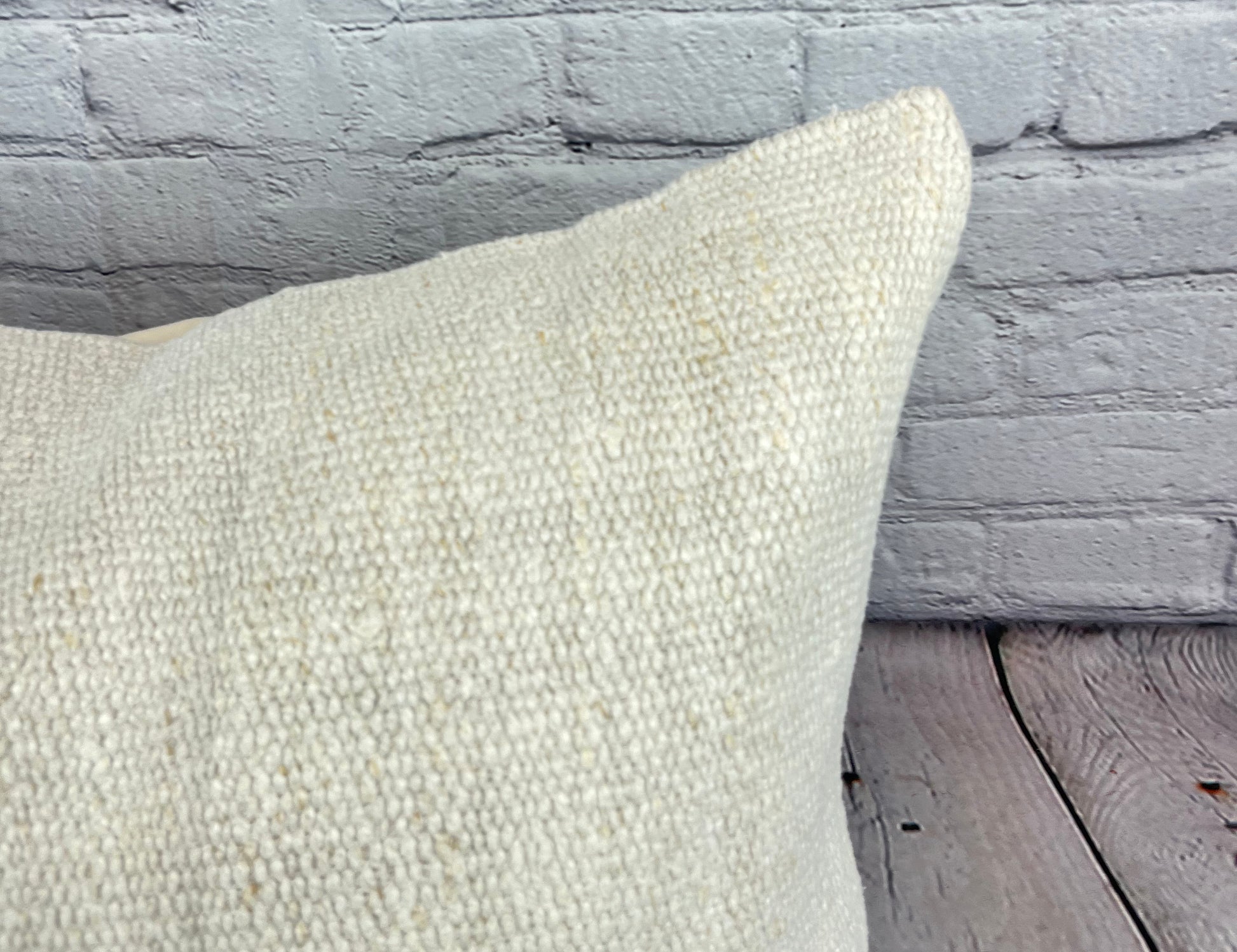 16 x 24 Hemp Pillow Turkish Cushion Natural White Pillow Cushion Cover #6110