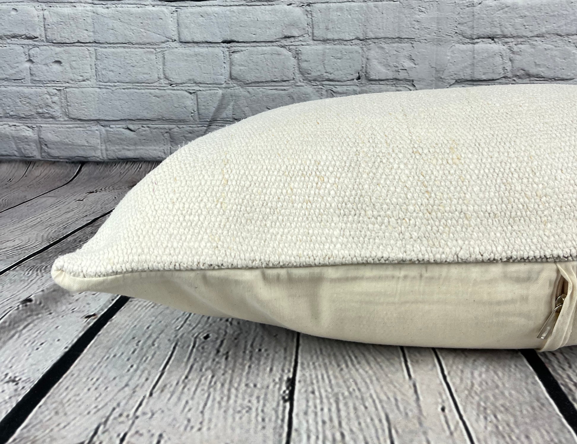16 x 24 Hemp Pillow Turkish Cushion Natural White Pillow Cushion Cover #6110