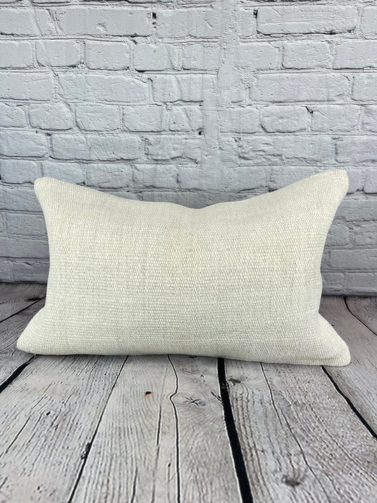 16 x 24 Hemp Pillow Turkish Cushion Natural White Pillow Cushion Cover #6109