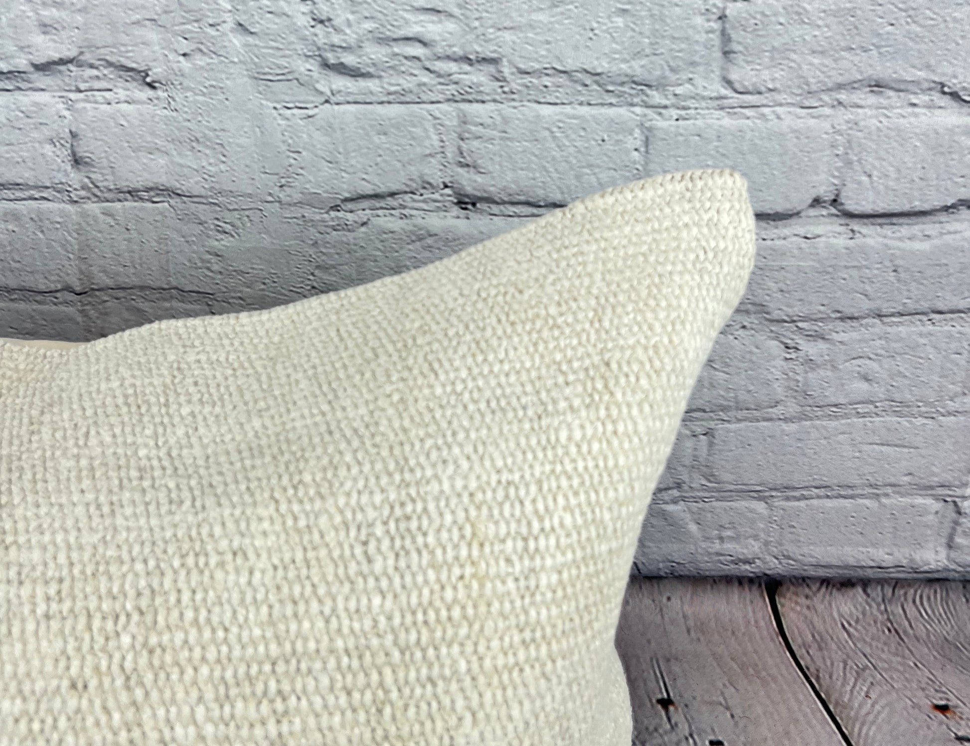 16 x 24 Hemp Pillow Turkish Cushion Natural White Pillow Cushion Cover #6109
