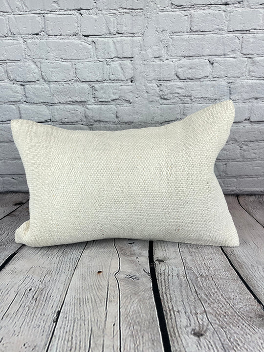 16 x 24 Hemp Pillow Turkish Cushion Natural White Pillow Cushion Cover #6108