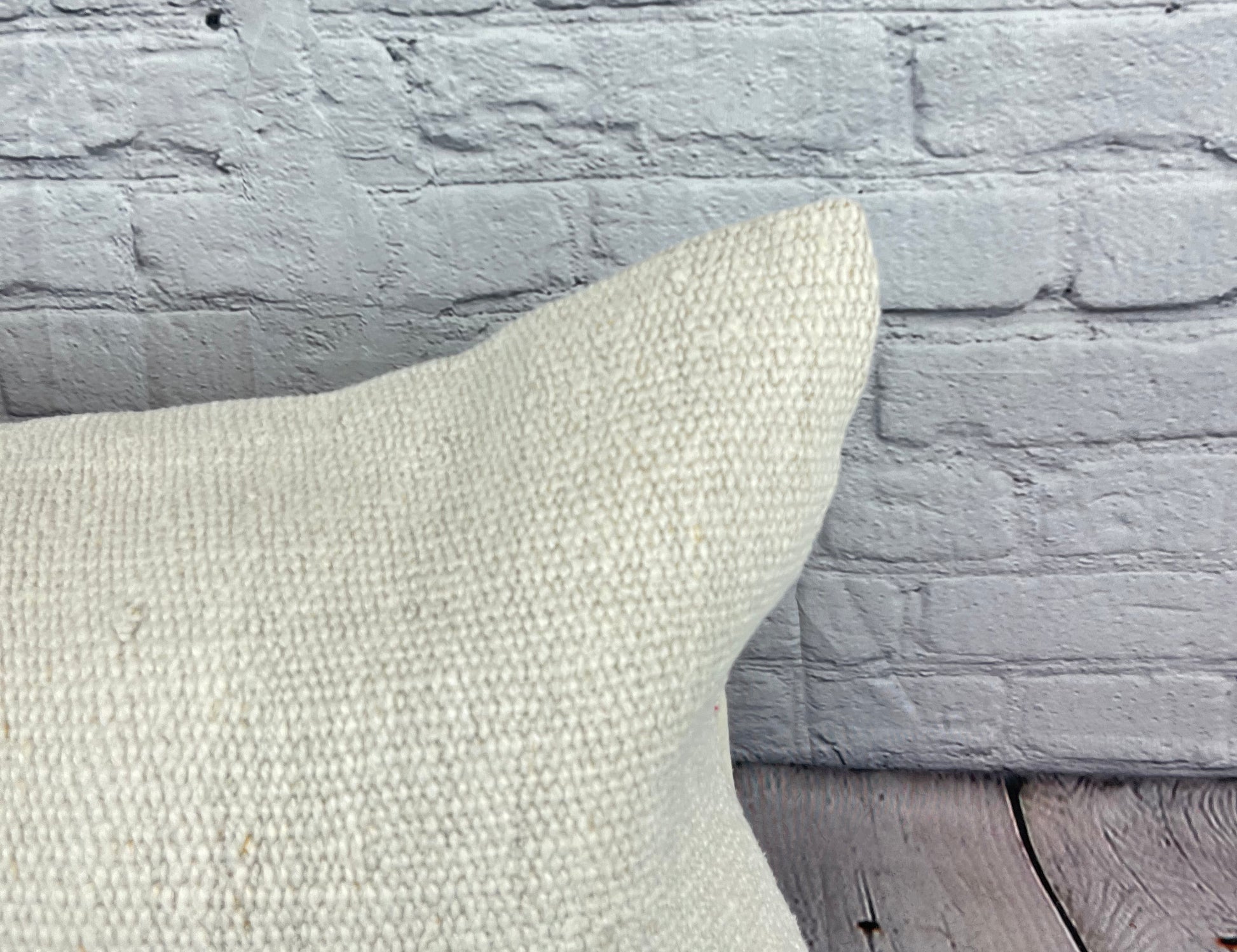 16 x 24 Hemp Pillow Turkish Cushion Natural White Pillow Cushion Cover #6108
