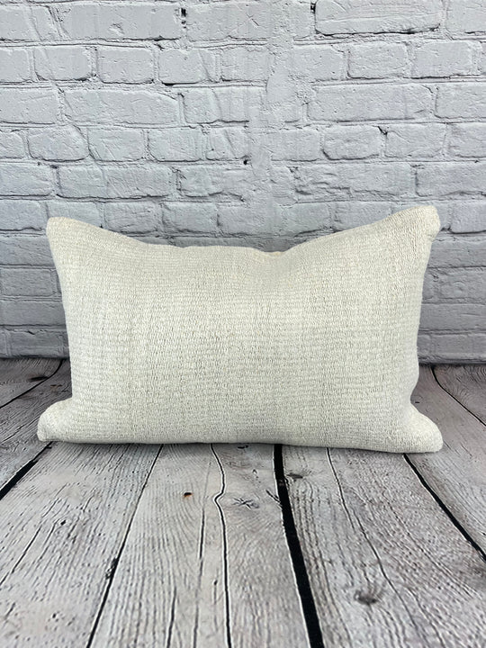 16 x 24 Hemp Pillow Turkish Cushion Natural White Pillow Cushion Cover #6107