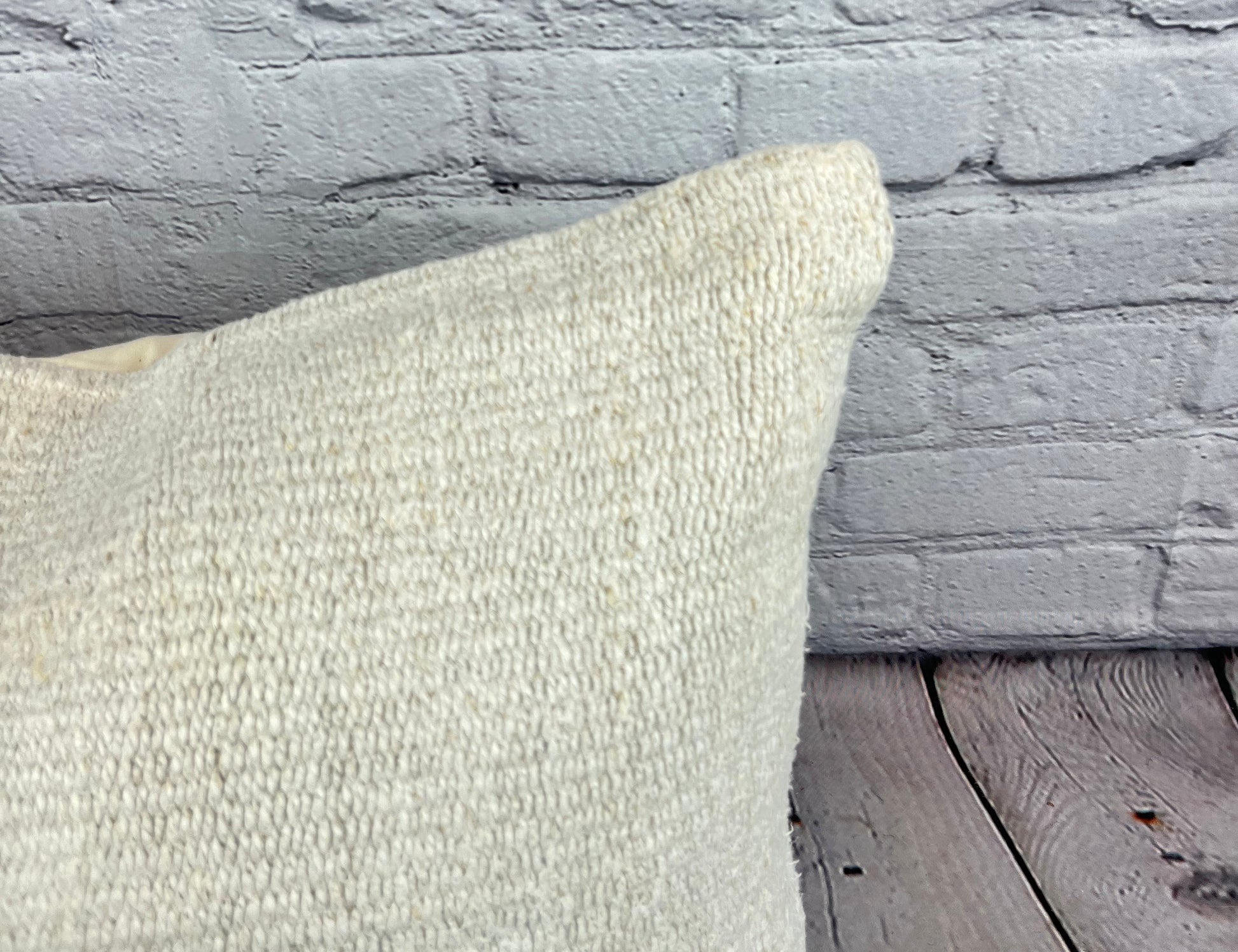 16 x 24 Hemp Pillow Turkish Cushion Natural White Pillow Cushion Cover #6107