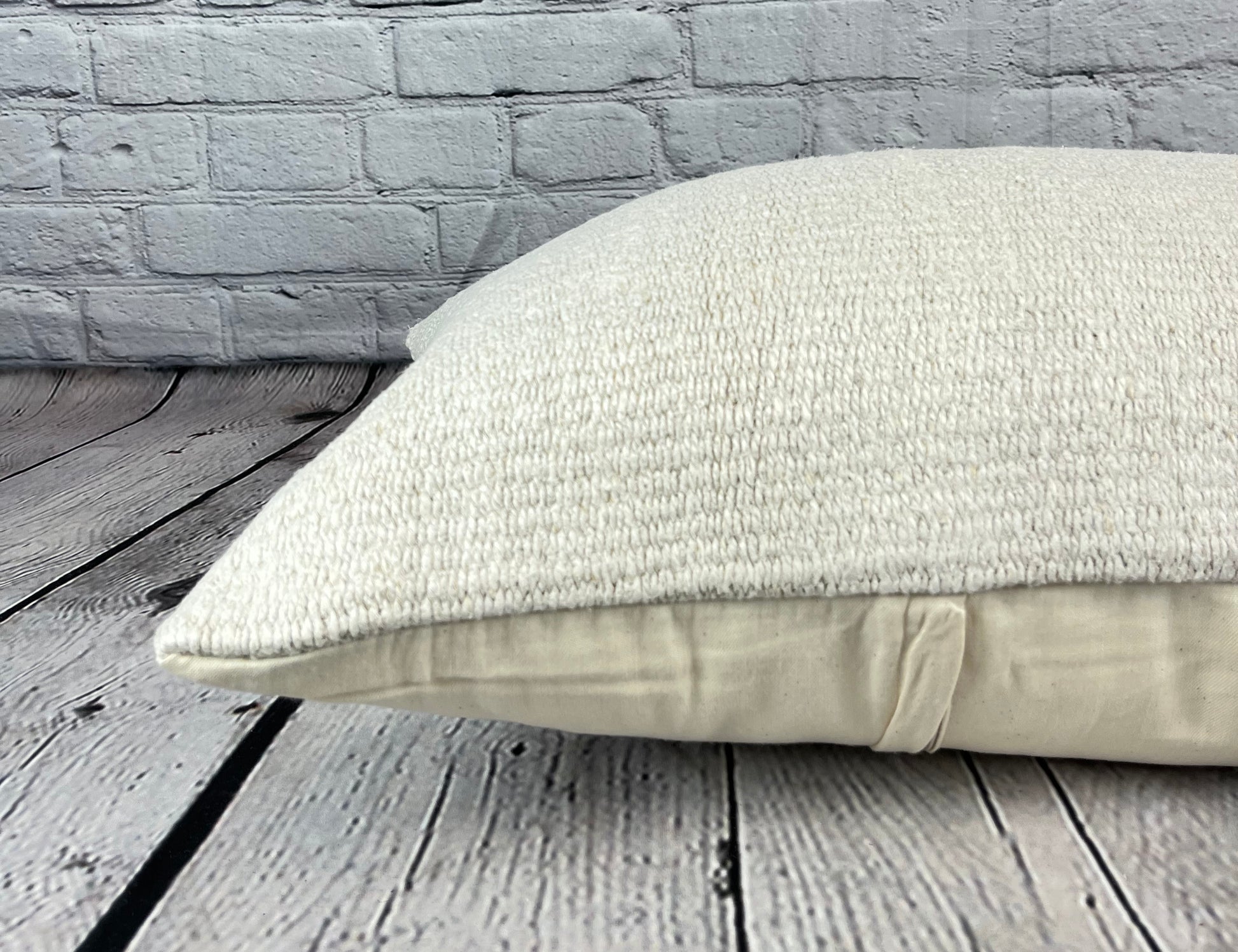 16 x 24 Hemp Pillow Turkish Cushion Natural White Pillow Cushion Cover #6107