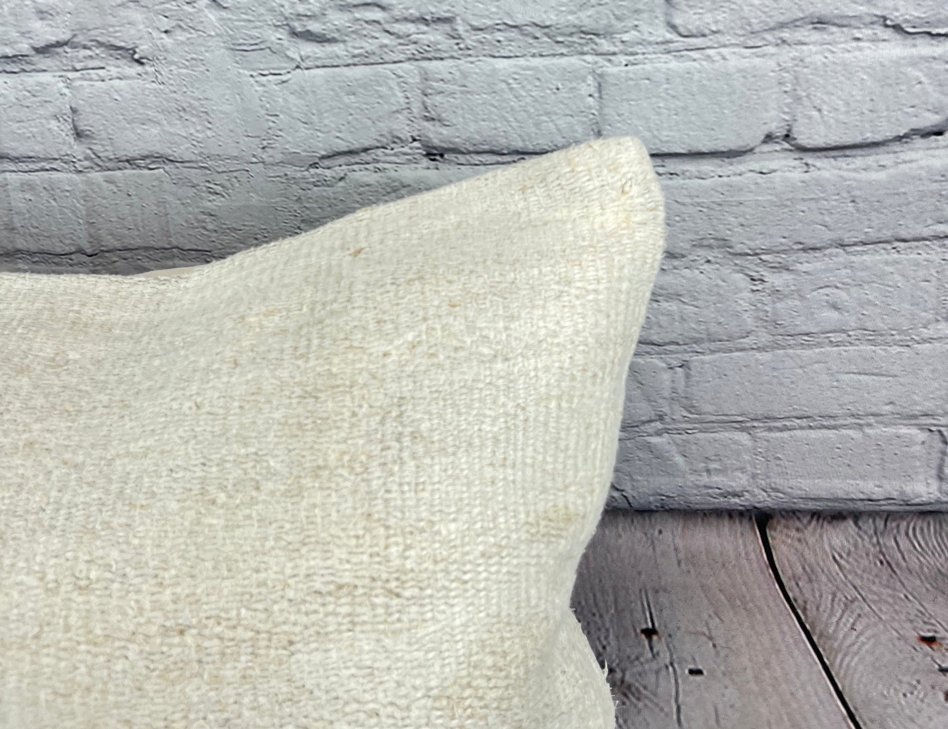 16 x 24 Hemp Pillow Turkish Cushion Natural White Pillow Cushion Cover #6106