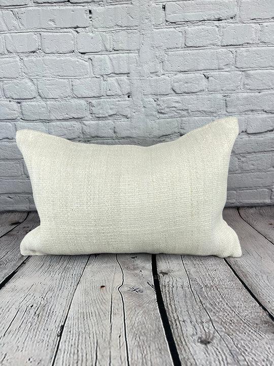 16 x 24 Hemp Pillow Turkish Cushion Natural White Pillow Cushion Cover #6104