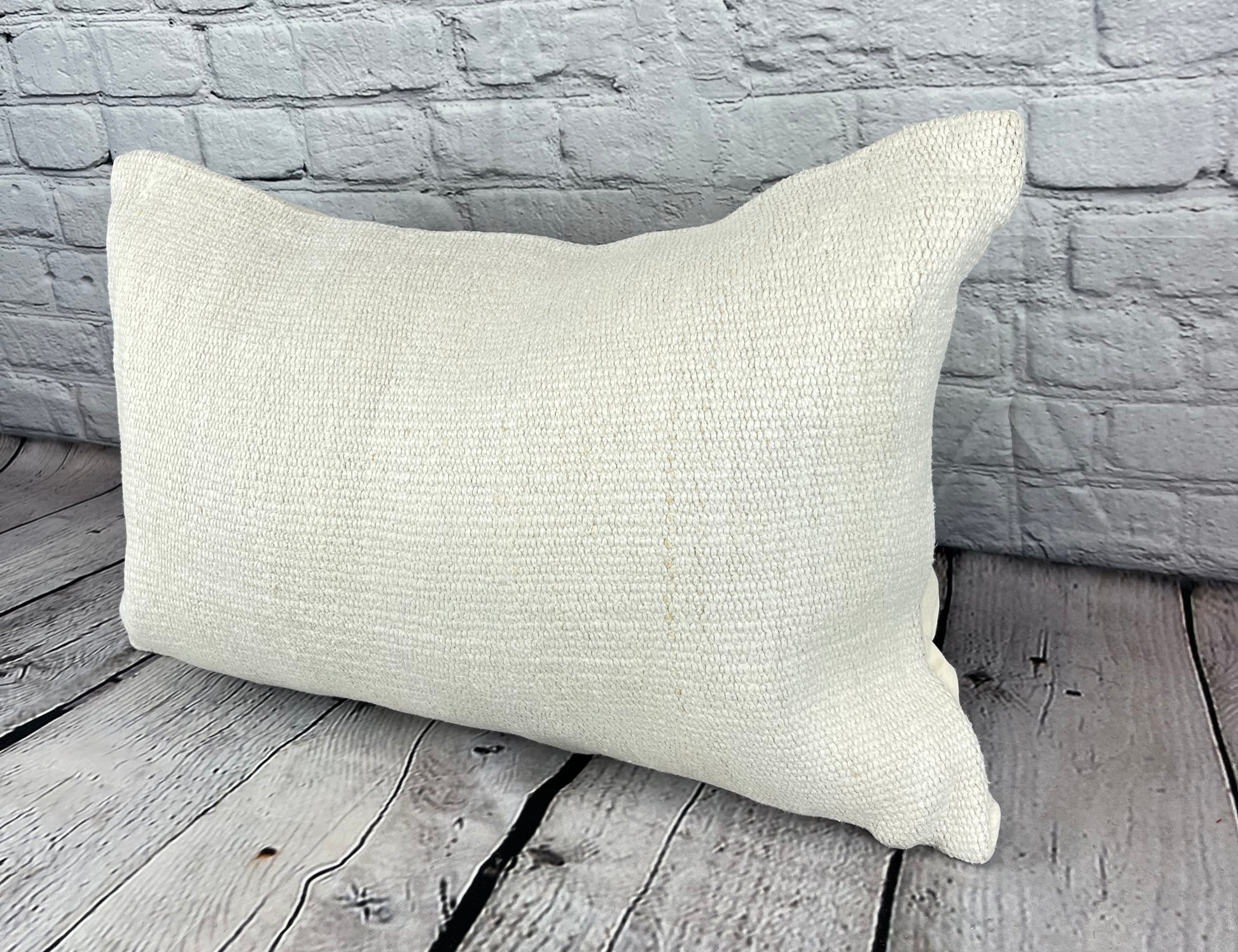 16 x 24 Hemp Pillow Turkish Cushion Natural White Pillow Cushion Cover #6104