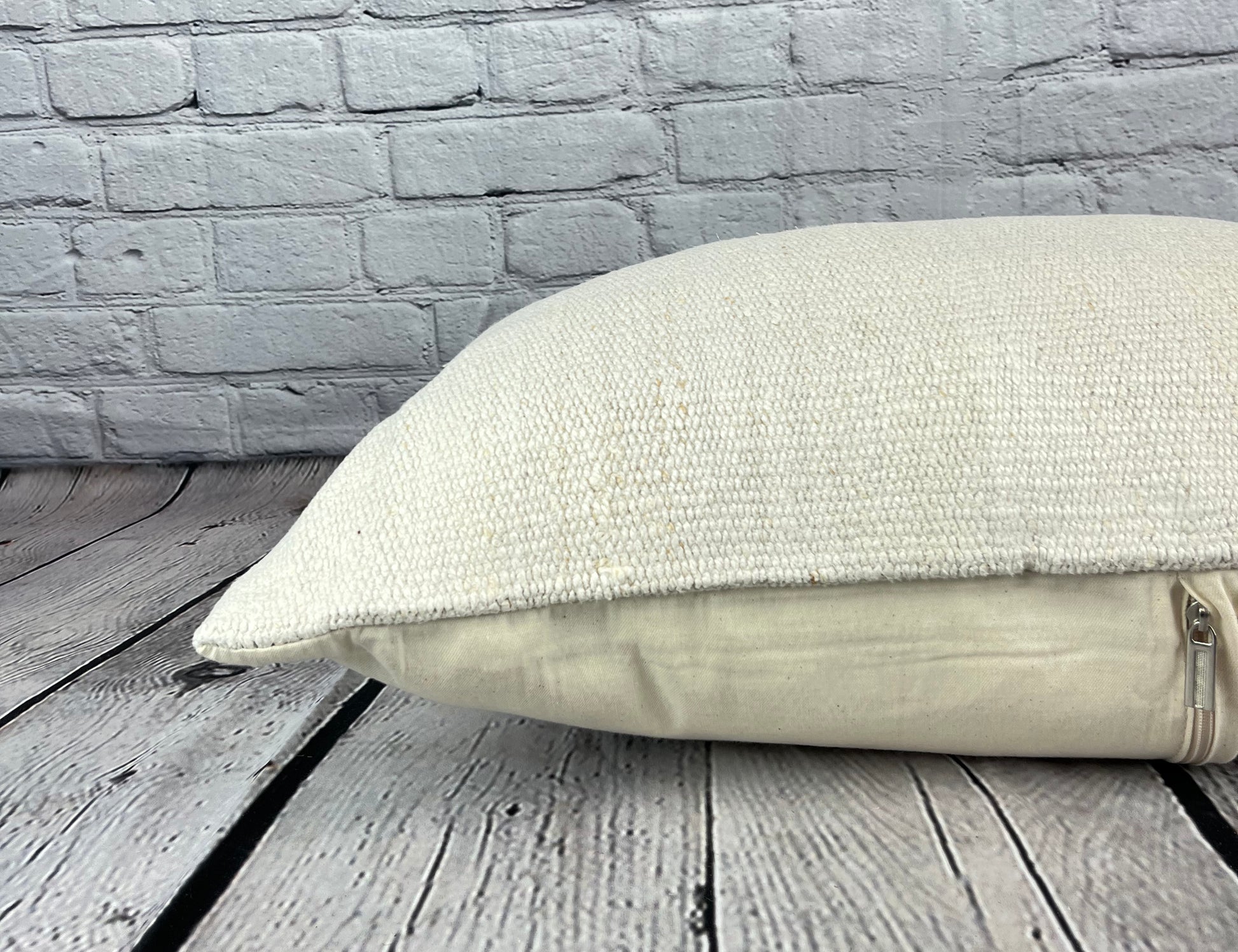16 x 24 Hemp Pillow Turkish Cushion Natural White Pillow Cushion Cover #6104