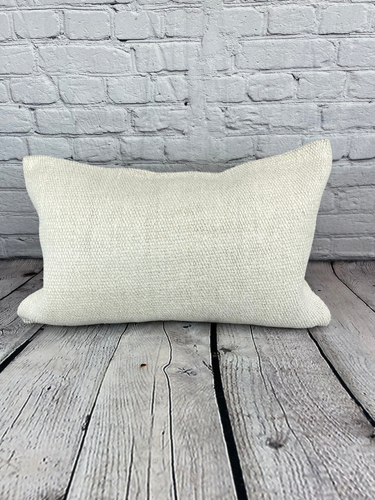 16 x 24 Hemp Pillow Turkish Cushion Natural White Pillow Cushion Cover #6105