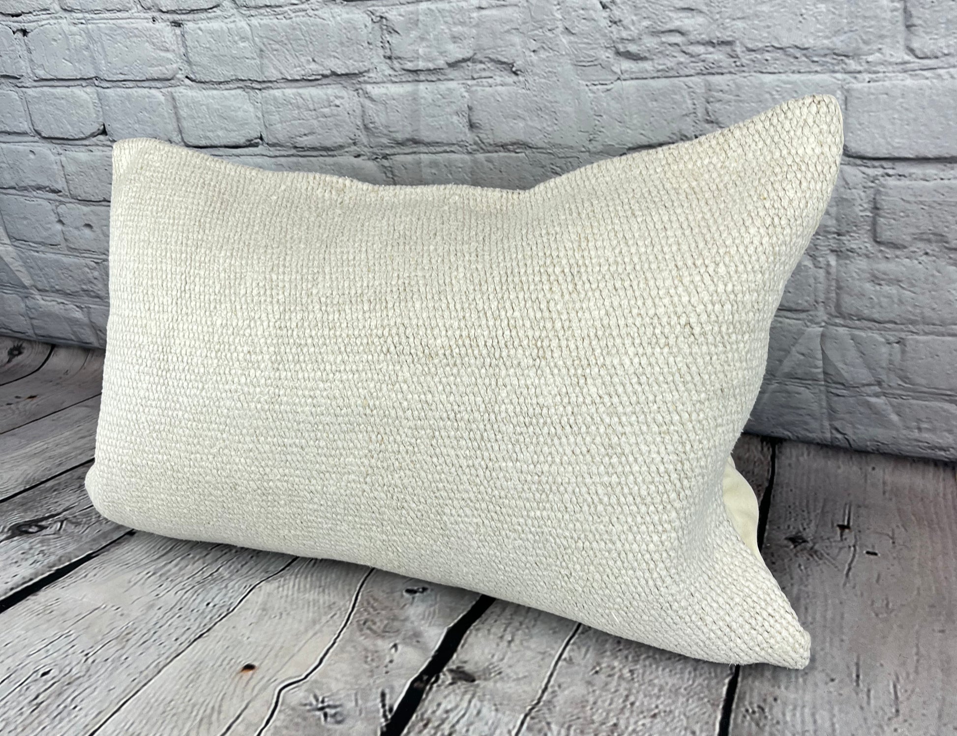 16 x 24 Hemp Pillow Turkish Cushion Natural White Pillow Cushion Cover #6105