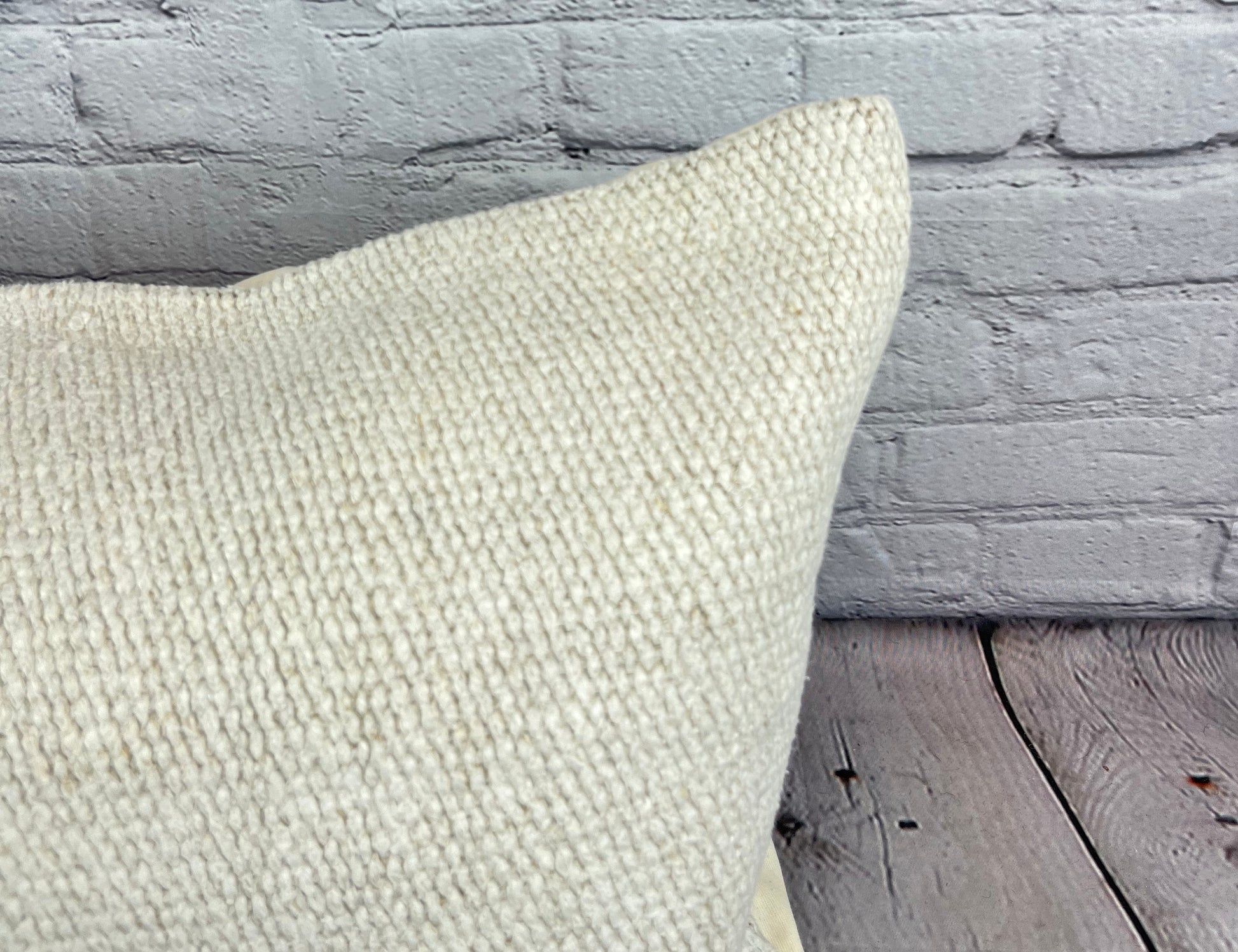 16 x 24 Hemp Pillow Turkish Cushion Natural White Pillow Cushion Cover #6105