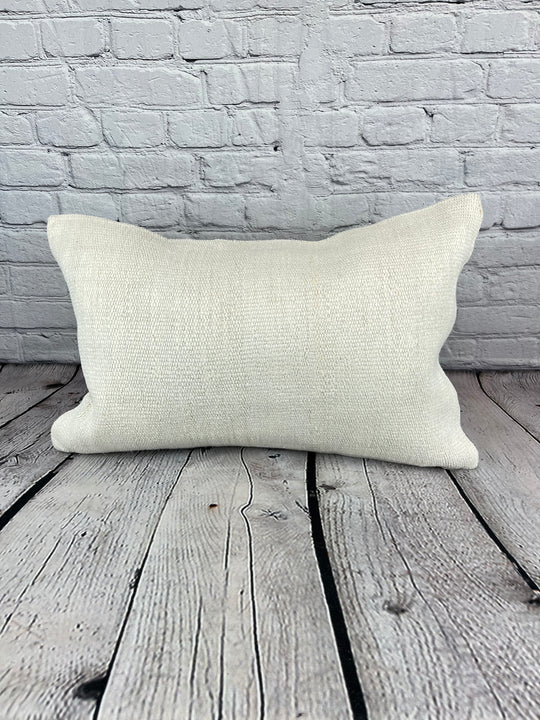 16 x 24 Hemp Pillow Turkish Cushion Natural White Pillow Cushion Cover #6103
