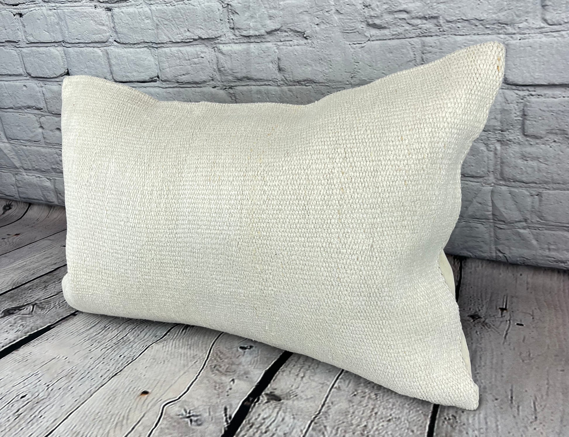 16 x 24 Hemp Pillow Turkish Cushion Natural White Pillow Cushion Cover #6103