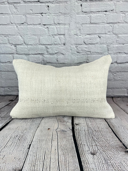 16 x 24 Hemp Pillow Turkish Cushion Natural White Pillow Cushion Cover #6102