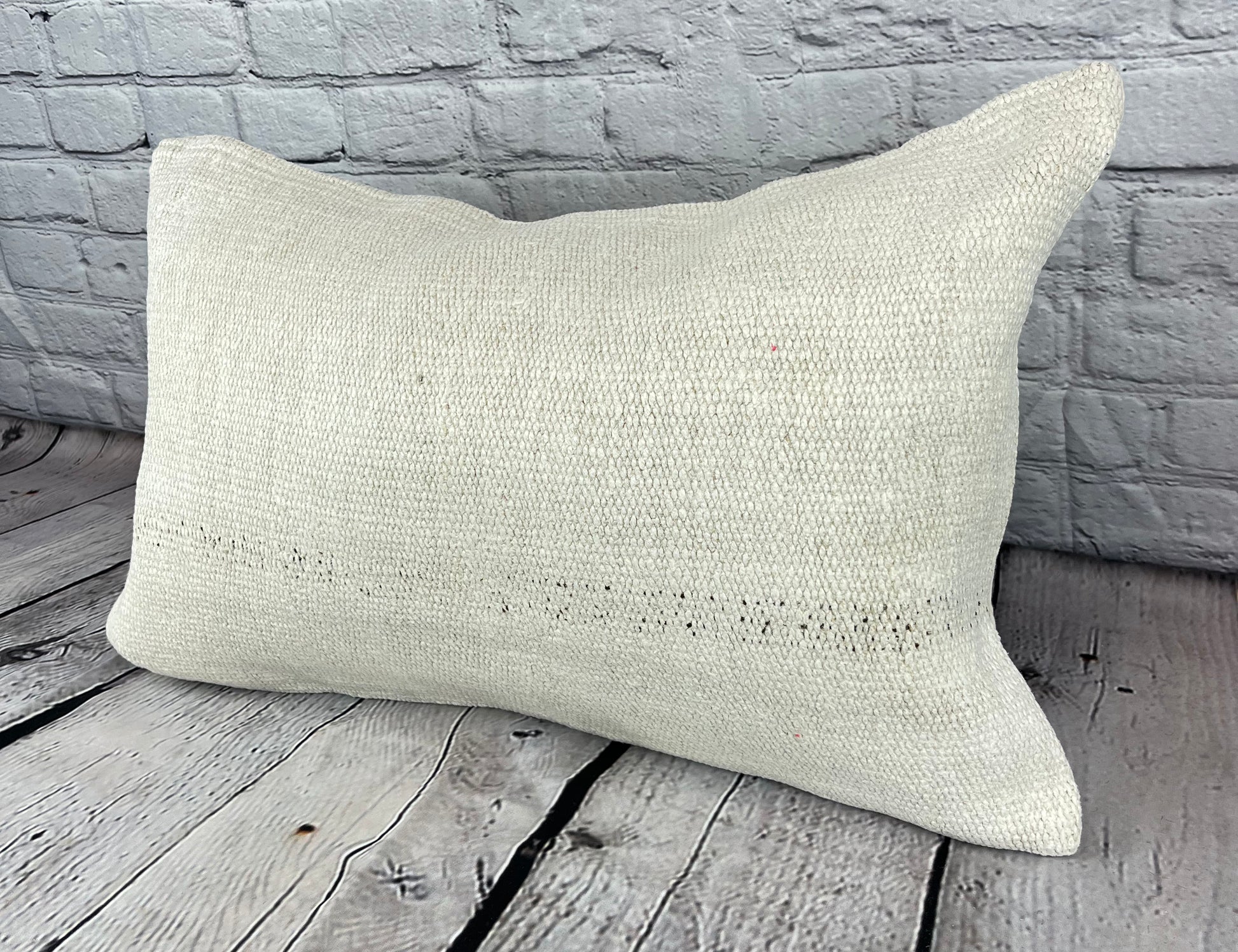 16 x 24 Hemp Pillow Turkish Cushion Natural White Pillow Cushion Cover #6102