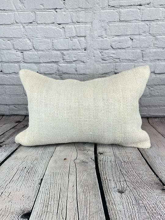 16 x 24 Hemp Pillow Turkish Cushion Natural White Pillow Cushion Cover #6123