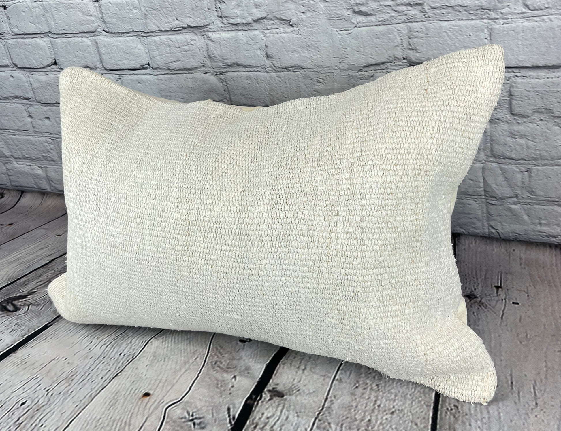 16 x 24 Hemp Pillow Turkish Cushion Natural White Pillow Cushion Cover #6123