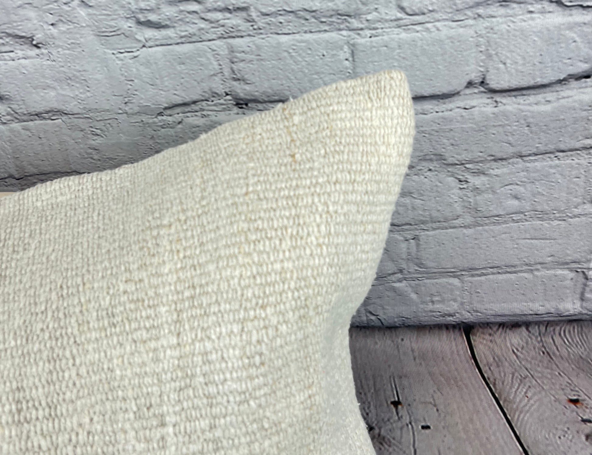16 x 24 Hemp Pillow Turkish Cushion Natural White Pillow Cushion Cover #6123