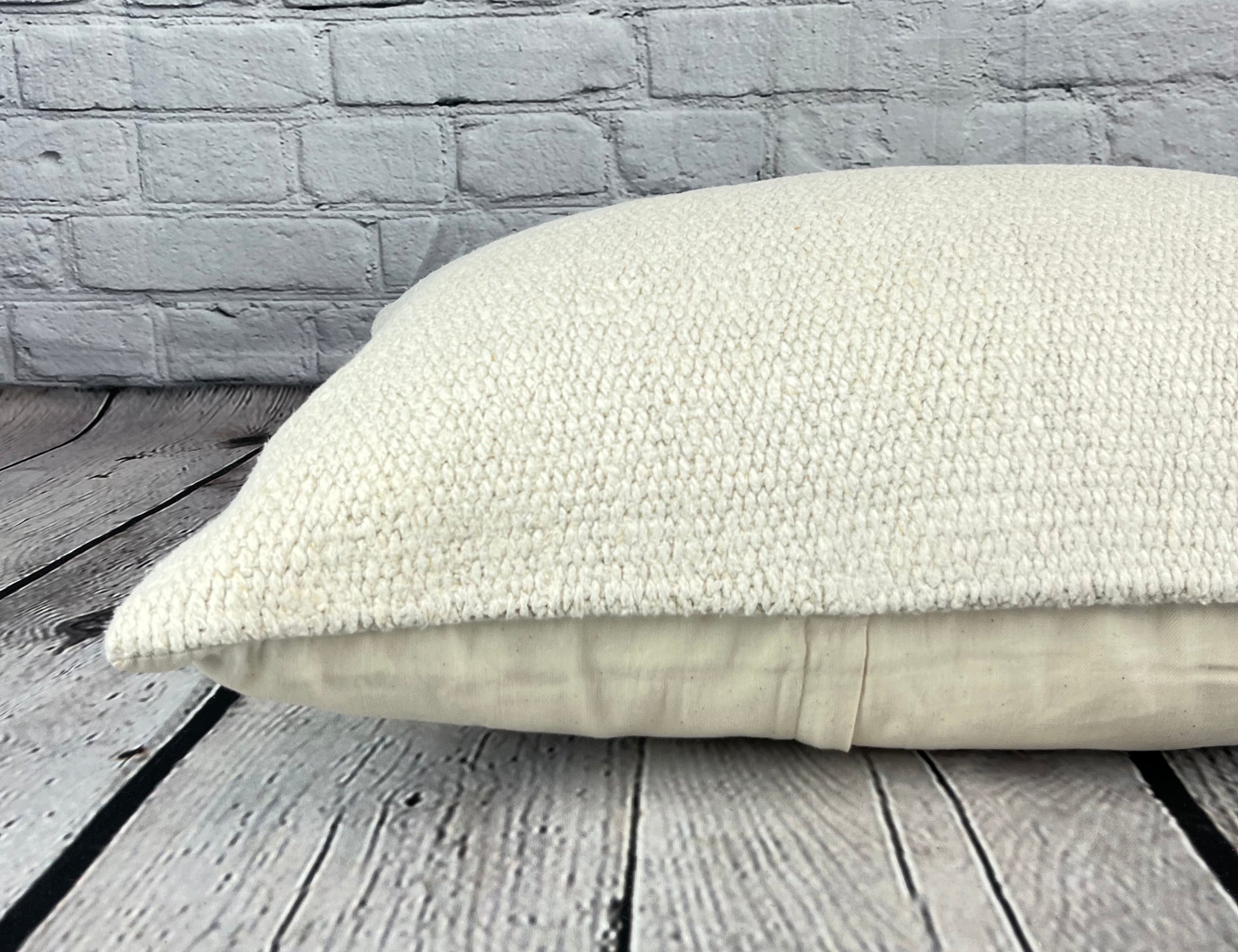 16 x 24 Hemp Pillow Turkish Cushion Natural White Pillow Cushion Cover #6120