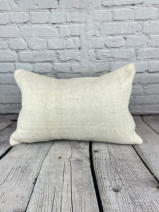 16 x 24 Hemp Pillow Turkish Cushion Natural White Pillow Cushion Cover #6121