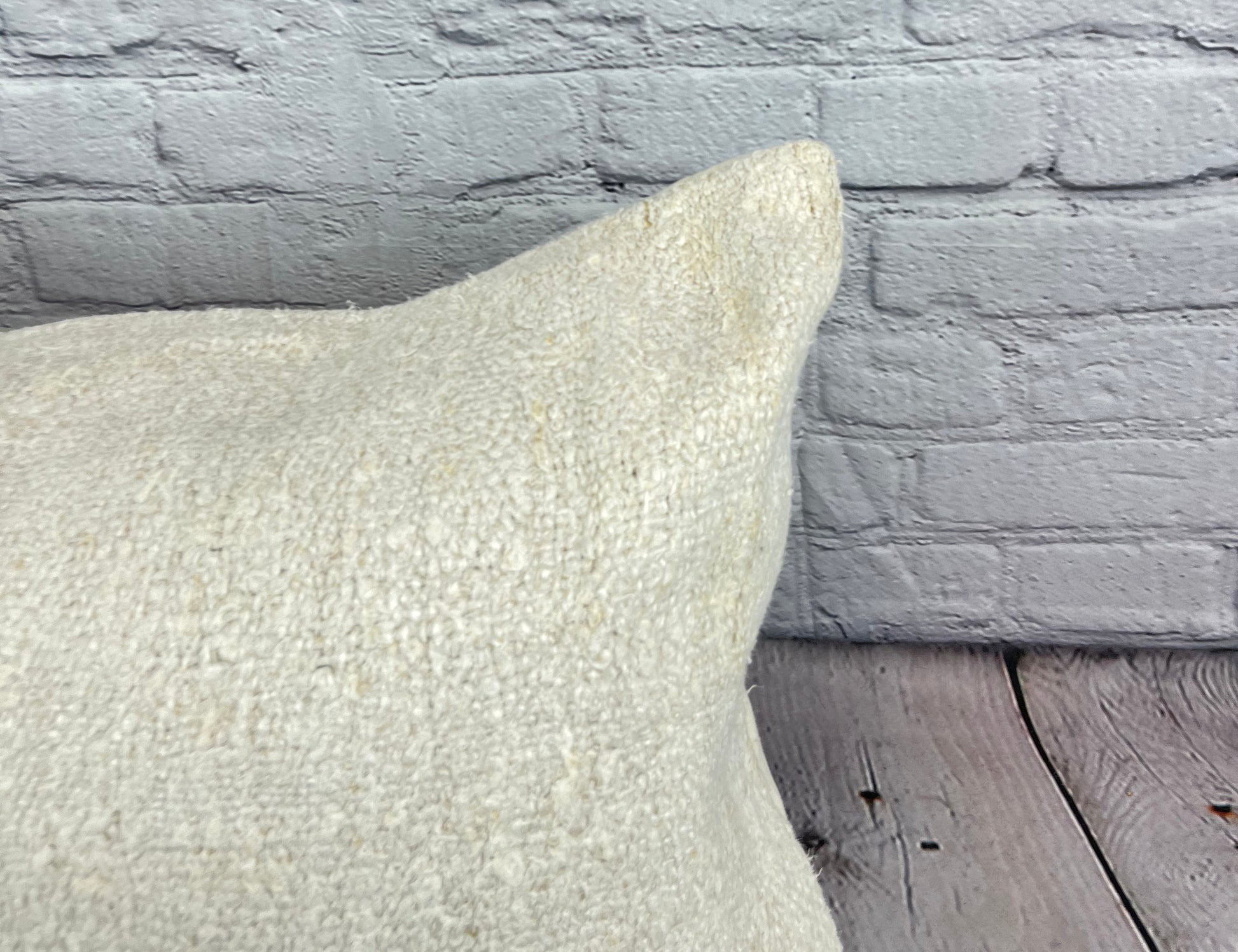 16 x 24 Hemp Pillow Turkish Cushion Natural White Pillow Cushion Cover #6121