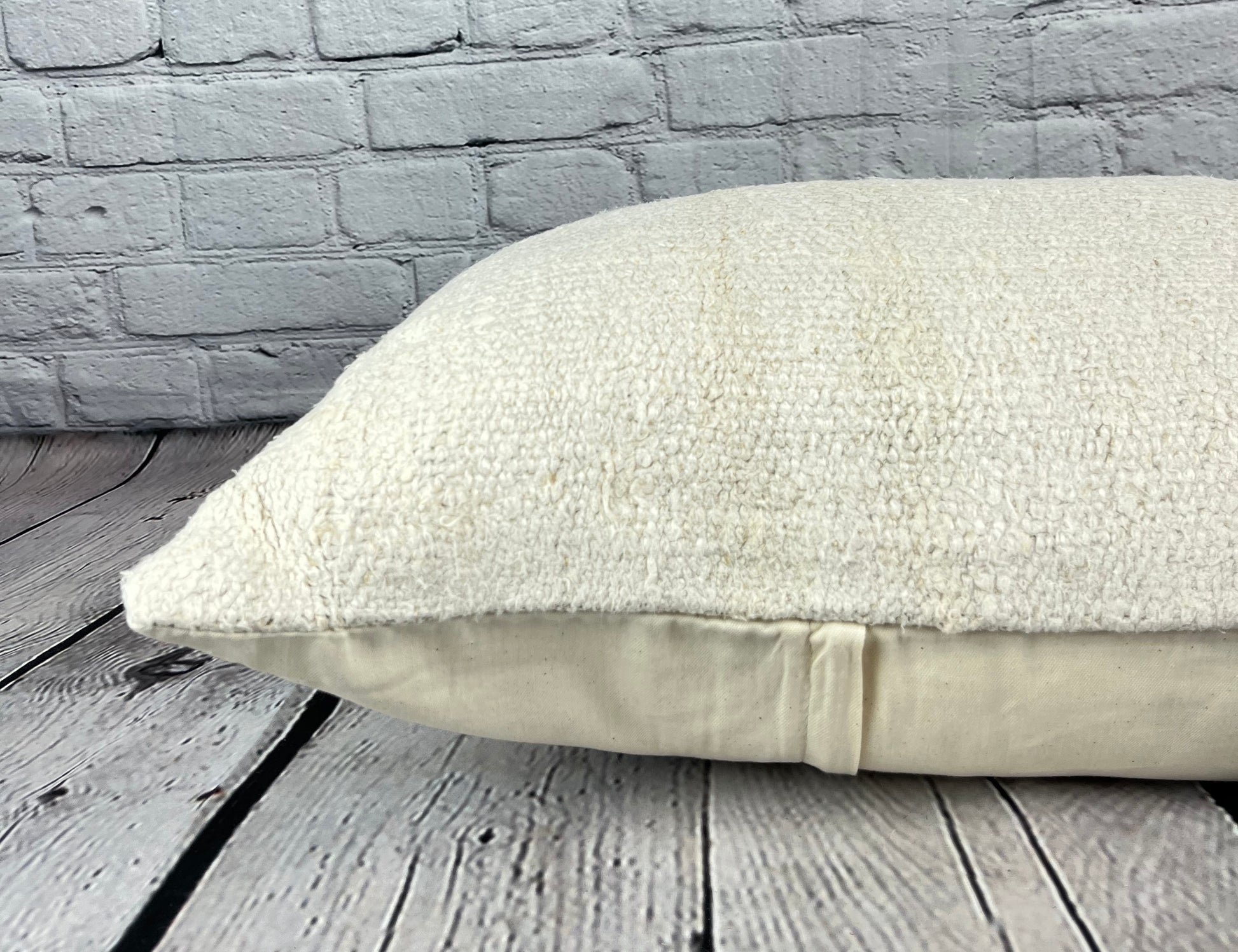 16 x 24 Hemp Pillow Turkish Cushion Natural White Pillow Cushion Cover #6121