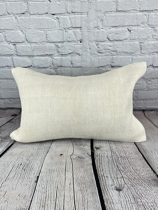 16 x 24 Hemp Pillow Turkish Cushion Natural White Pillow Cushion Cover #6128