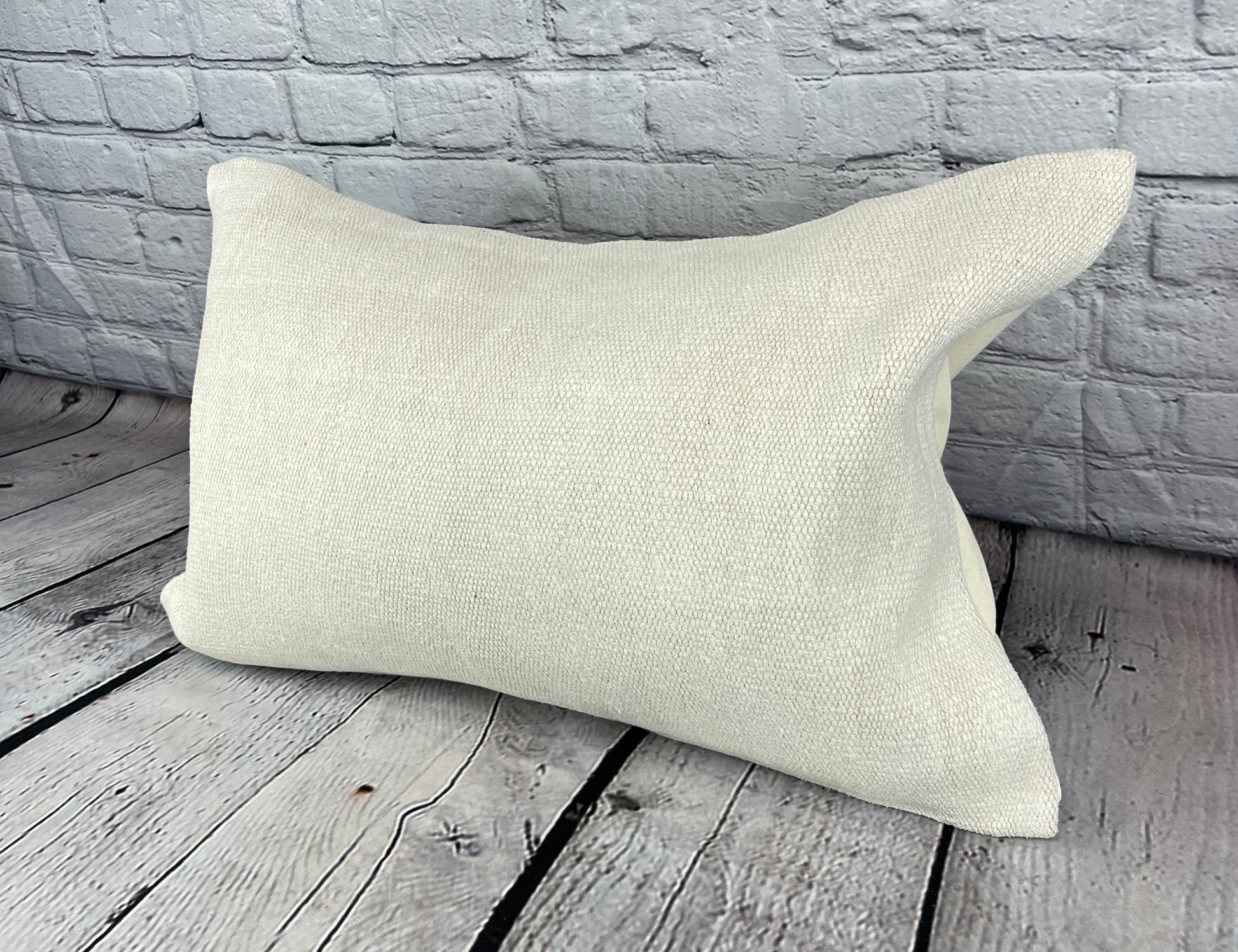 16 x 24 Hemp Pillow Turkish Cushion Natural White Pillow Cushion Cover #6128
