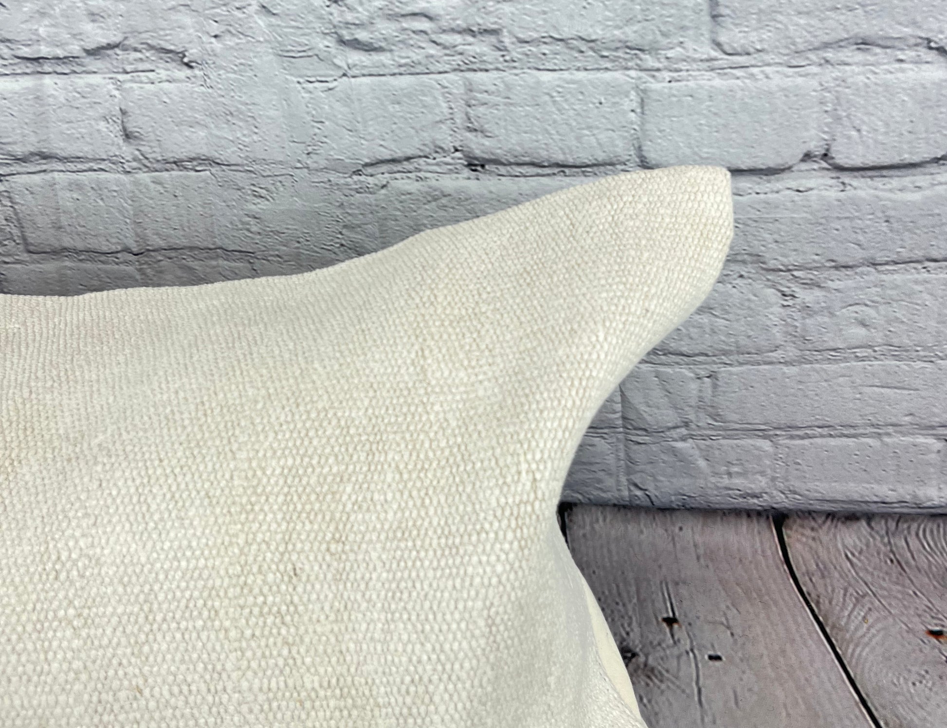 16 x 24 Hemp Pillow Turkish Cushion Natural White Pillow Cushion Cover #6128