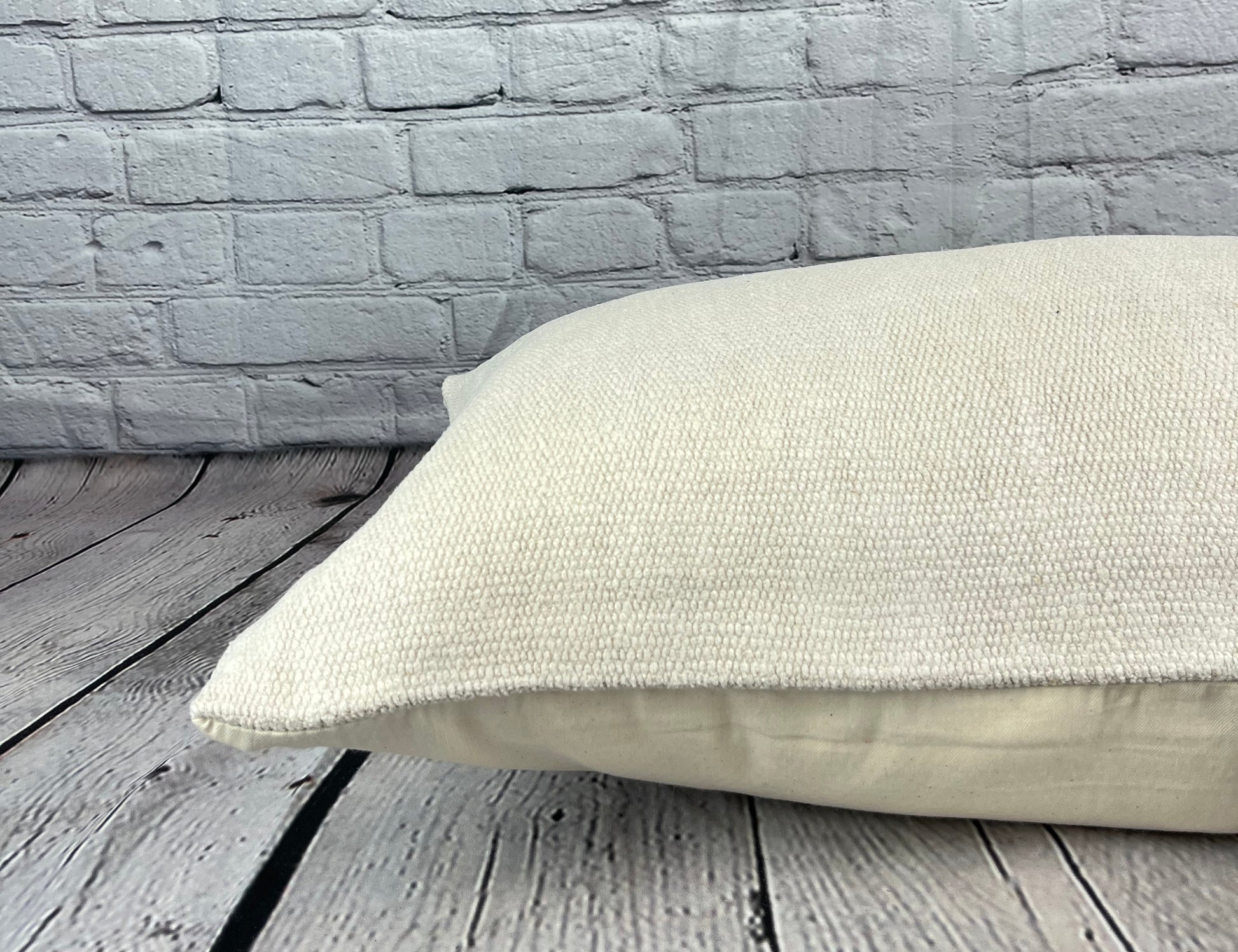 16 x 24 Hemp Pillow Turkish Cushion Natural White Pillow Cushion Cover #6128