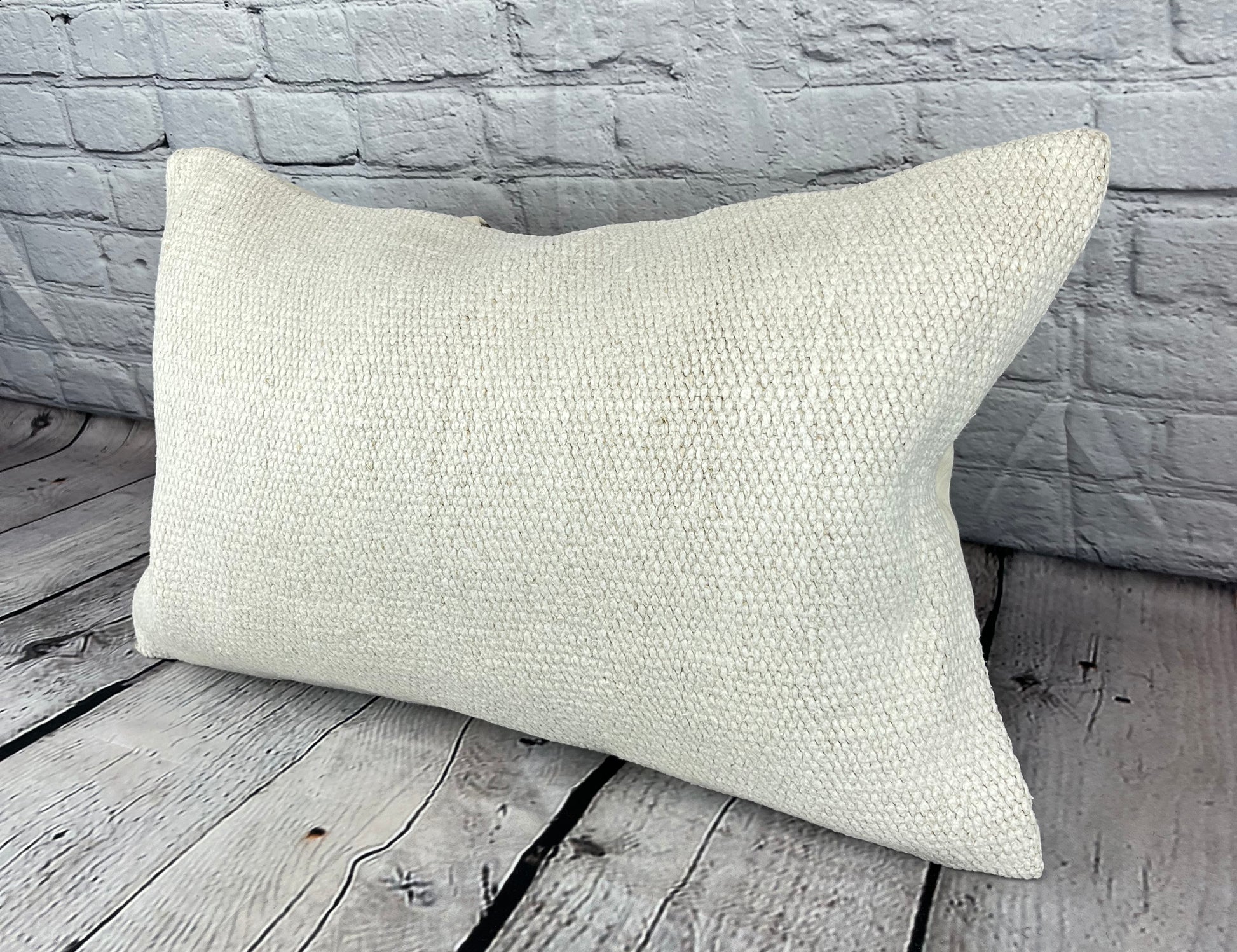 16 x 24 Hemp Pillow Turkish Cushion Natural White Pillow Cushion Cover #6129