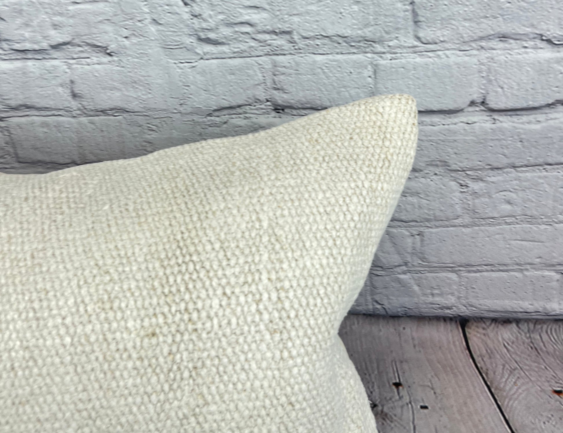 16 x 24 Hemp Pillow Turkish Cushion Natural White Pillow Cushion Cover #6129