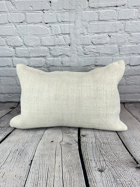 16 x 24 Hemp Pillow Turkish Cushion Natural White Pillow Cushion Cover #6130